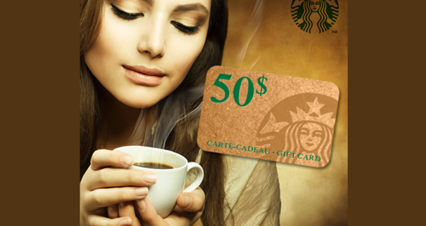 Concours gagnez une Carte cadeau Starbucks de 50$