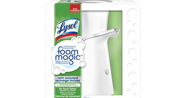 Coupon de 10$ sur un système rechargeable de savon Lysol Foam Magic No-Touch