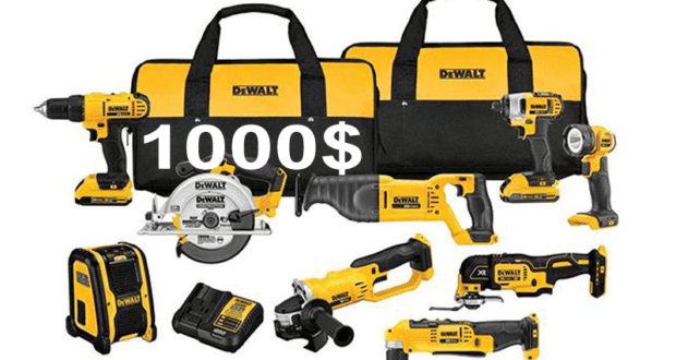 Ensemble complet d'outils Dewalt de 20V Max de 1000$