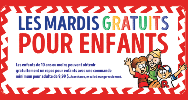 Les mardis gratuits pour enfants chez Pizza Delight