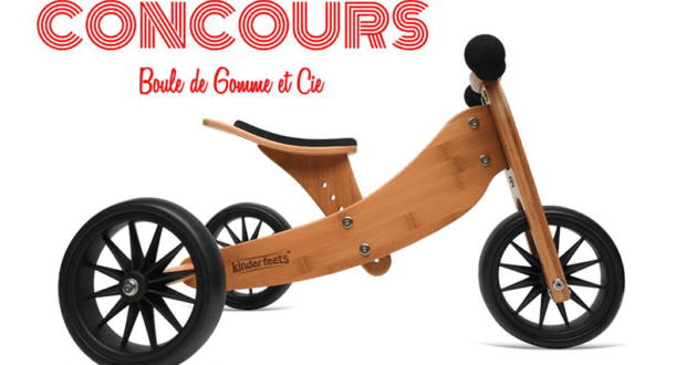 Une draisienne 3 roues ''Tiny Tot'' en BAMBOU