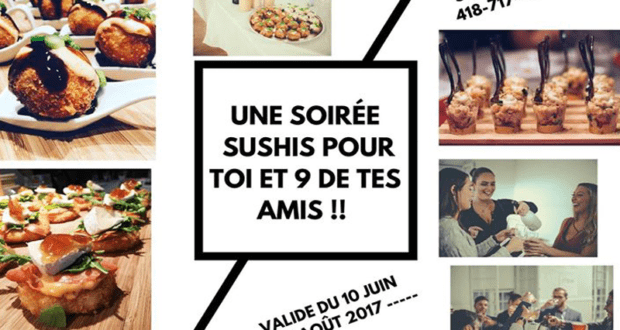 Une soirée sushis pour 10 personnes