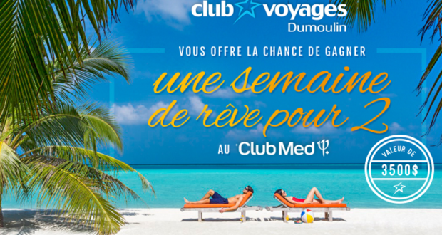 Voyage d'une semaine pour 2 dans le Club Med de votre choix