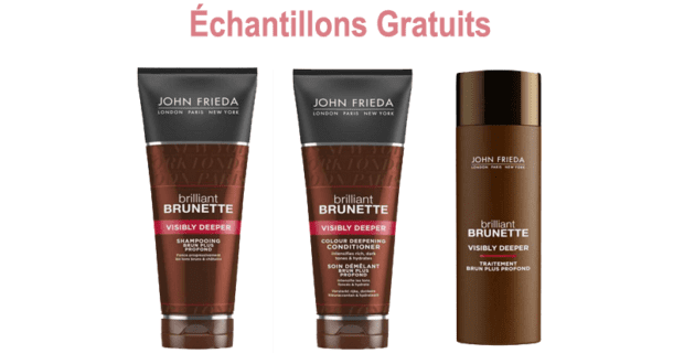 Échantillons des shampoings et revitalisants John Frieda