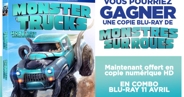 5 copies Blu-ray du film Monstres sur roues
