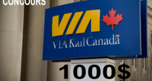 Bon de voyage de 1000$ offert par VIA Rail Canada