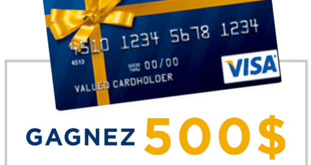 Carte Visa prépayée de 500$