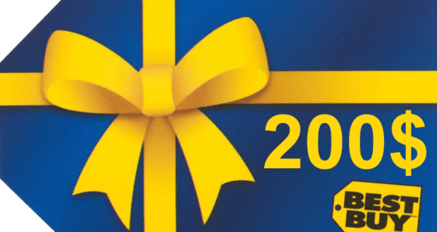 Carte-cadeau Best Buy de 200$ US