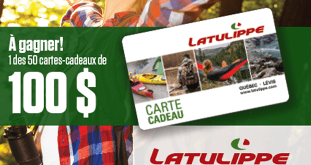 Carte-cadeau Latulippe de 100$