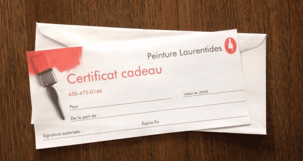 Carte-cadeau Peinture Laurentides de 2000$