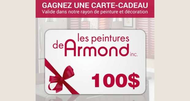 Carte cadeau Peinture de Armond de 100$