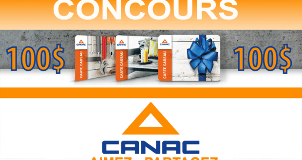 Carte cadeau chez CANAC de 100$