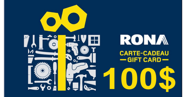 Carte cadeau de 100$ chez Rona