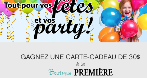 Carte-cadeau de 30$ à la Boutique Première