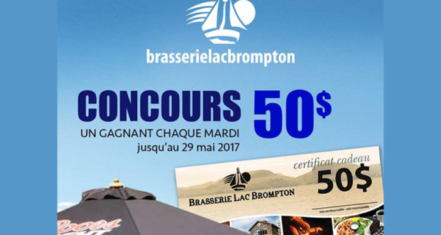 Certificats-cadeaux de 50$ Brasserie Lac Brompton