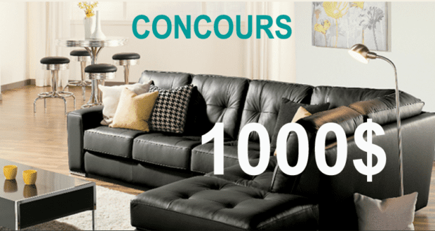 Chèque cadeau pour 1000 $ de meubles