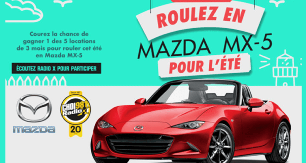 Cinq locations d'une Mazda MX-5 pour tout l’été 2017