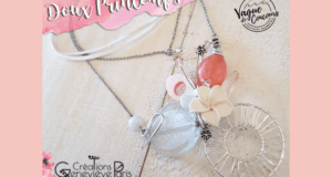 Ensemble collier et boucles d'oreilles à saveur printanière