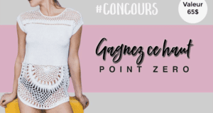 Haut à broderie de point zero