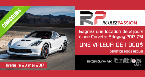 Location de 2 jours d'une corvette stringray 2017 Z51