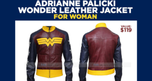 Manteau en cuir Adrianne Palicki Wonder pour femme
