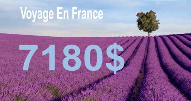 Séjour de 7180$ pour 2 personnes en France