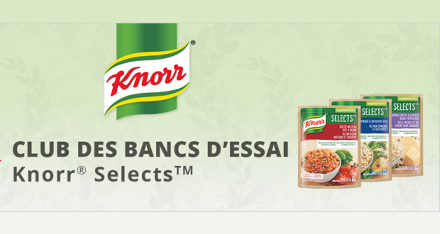 Testez gratuitement les nouveaux repas Knorr Selects