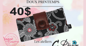 Un portefeuille a fleurs rouge et noir