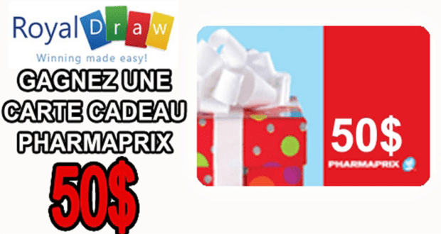 Une Carte cadeau Pharmaprix de 50$