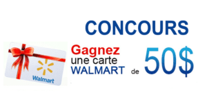 Une Carte cadeau walmart de 50$