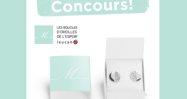 Une paire de boucles d'oreilles de l'espoir de Leucan