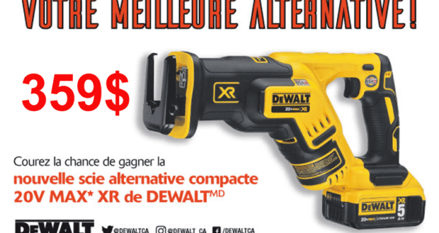 Une scie alternative compacte 20V MAX XR de DEWALT