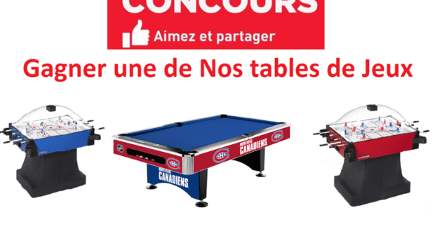 Une table de billard ou de hockey