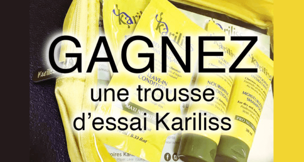 Une trousse d'essai de soins capillaires Kariliss