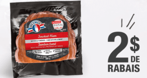2 $ de rabais à l’achat d’un emballage de jambon fumé Olymel