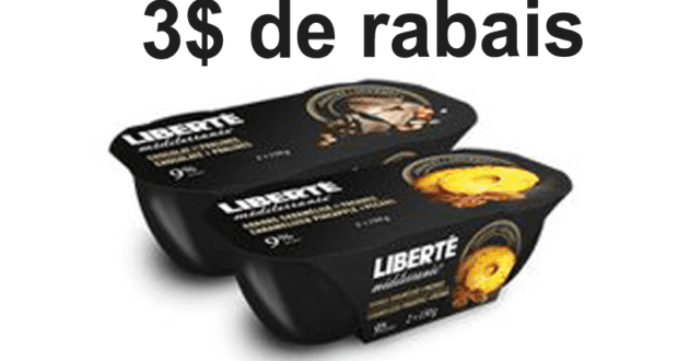 3$ de rabais sur les produits Liberté