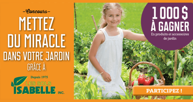 1000$ en produits et accessoires de jardin