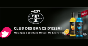 2 mélanges à cocktails Mr & Mrs T de Mott’s Gratuits
