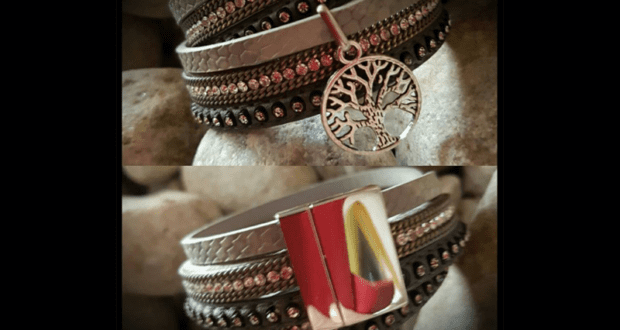 Bracelet tout en lanières (cristal)