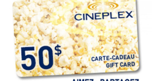 Carte cadeau Cineplex de 50$