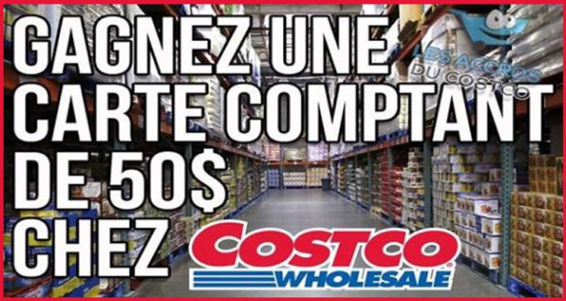 Carte cadeau Costco de 50$