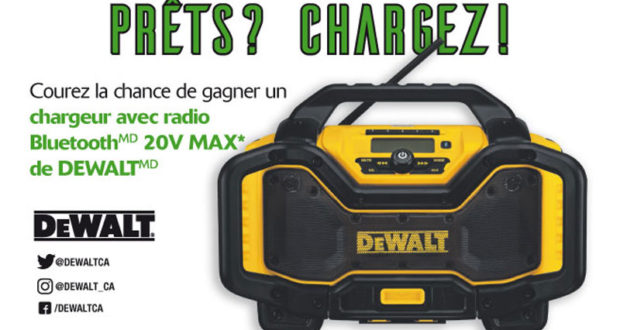 Chargeur avec radio Bluetooth 20V MAX de DEWALT