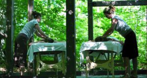 Forfait La Source massage extérieur + nuitées en cabanitas