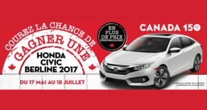 Gagnez une Honda Civic berline LX 2017