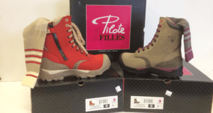 Paires de bottes de travail de la collection pilote et filles