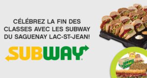 Services de traiteur Subway sandwichs pour toute la classe