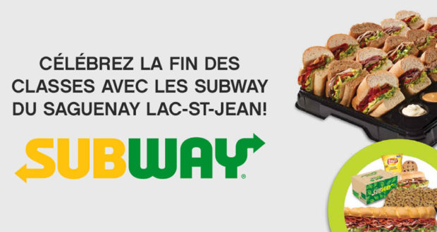 Services de traiteur Subway sandwichs pour toute la classe