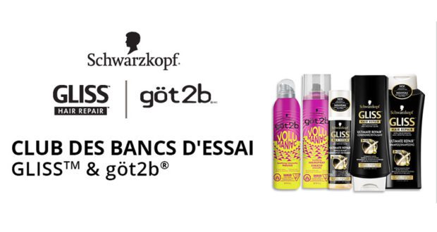 Testez gratuitement les produits Gliss et got2b