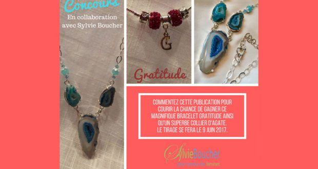 Un bracelet gratitude et un collier d'Agate