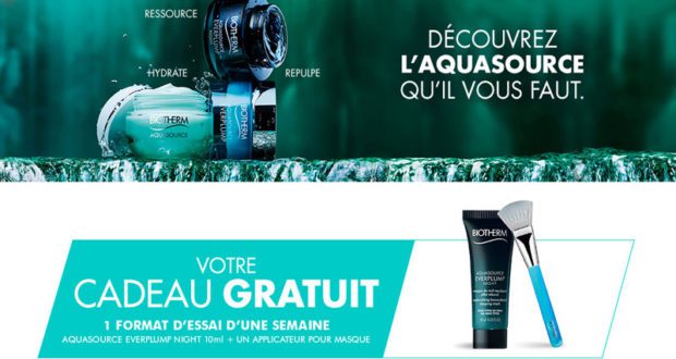 échantillon et applicateur Biotherm Gratuits